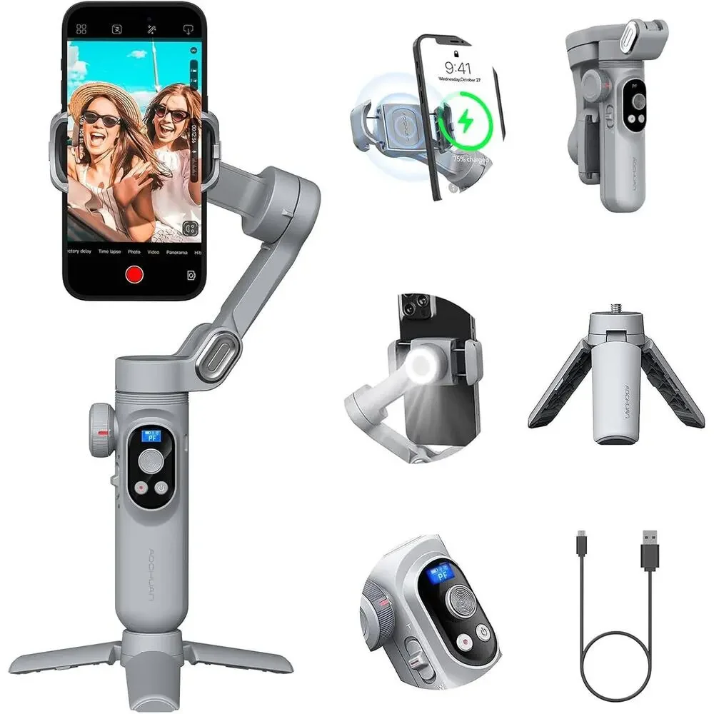 Smart X Pro Phone Gimbal for iPhone Android Smartphone Foldable Stabilizer OLED